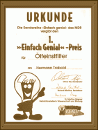 1. Simply Genius Award of the MDR state television station